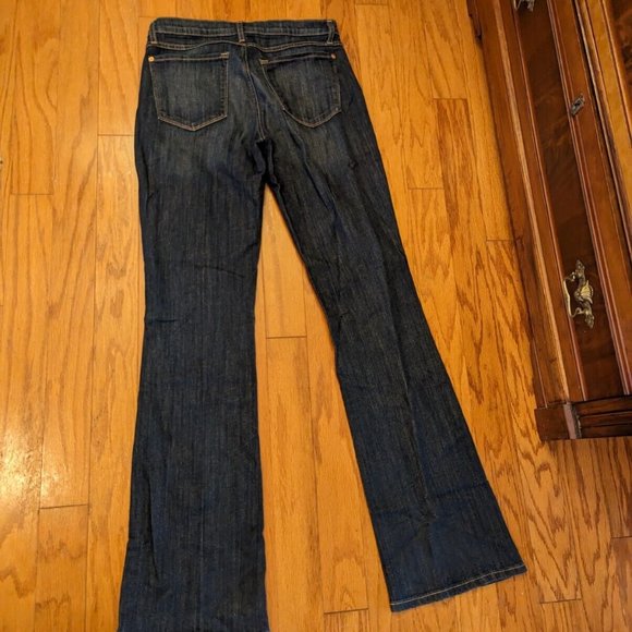 Second Yoga Size 31 Stretch Regular Bootcut Flare Jeans Medium Wash - Picture 3 of 9